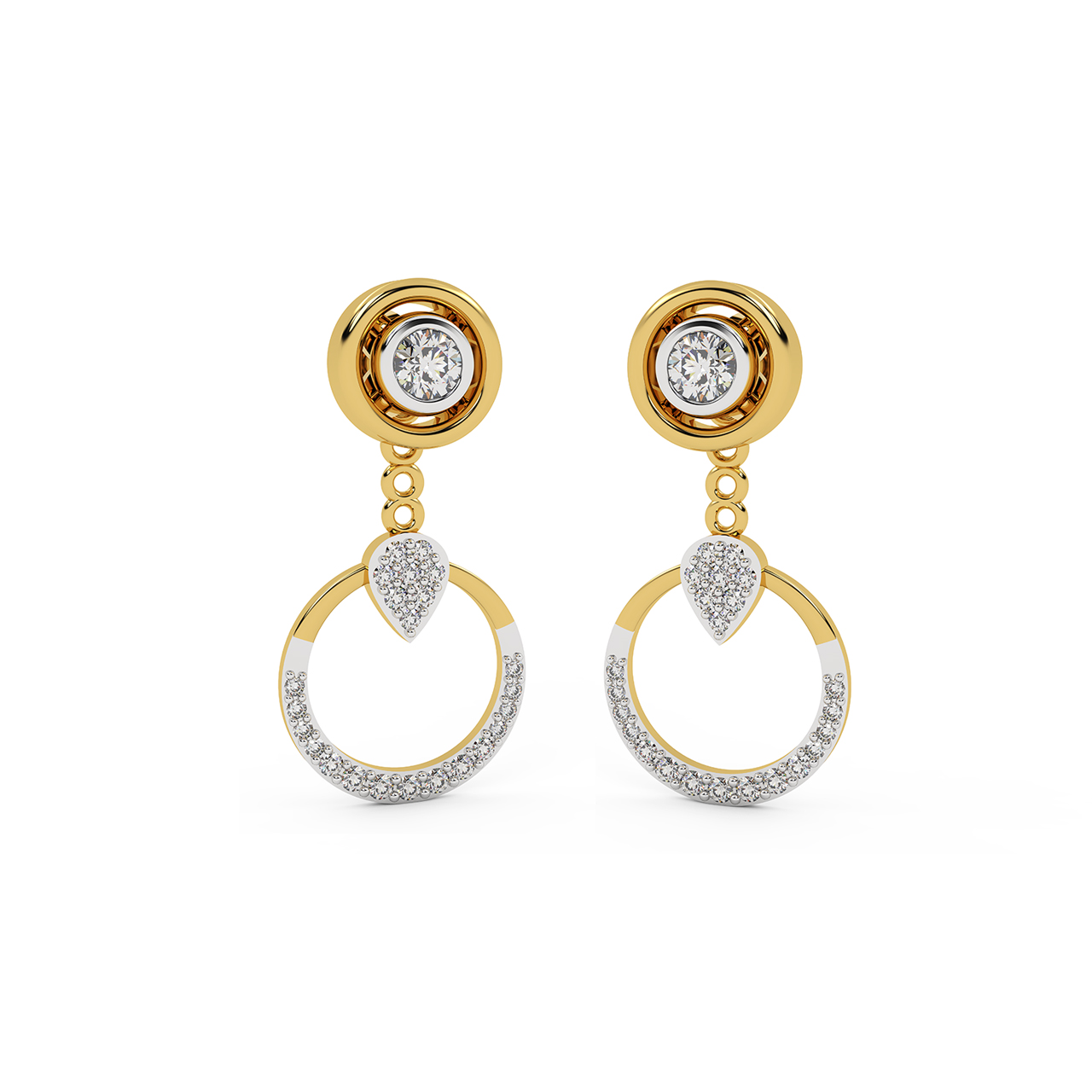 Pendulum Diamond Dangler Earrings