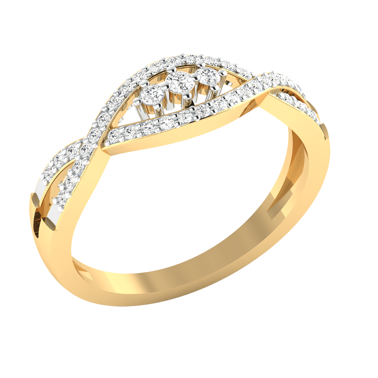 Rai Round Diamond Engagement Ring