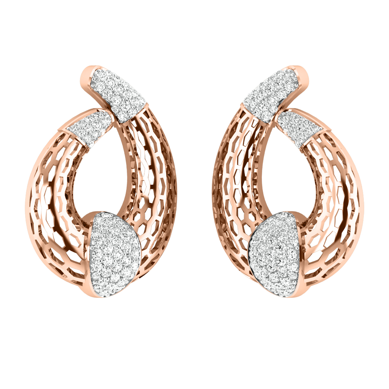 Ninon Round Diamond Stud Earrings