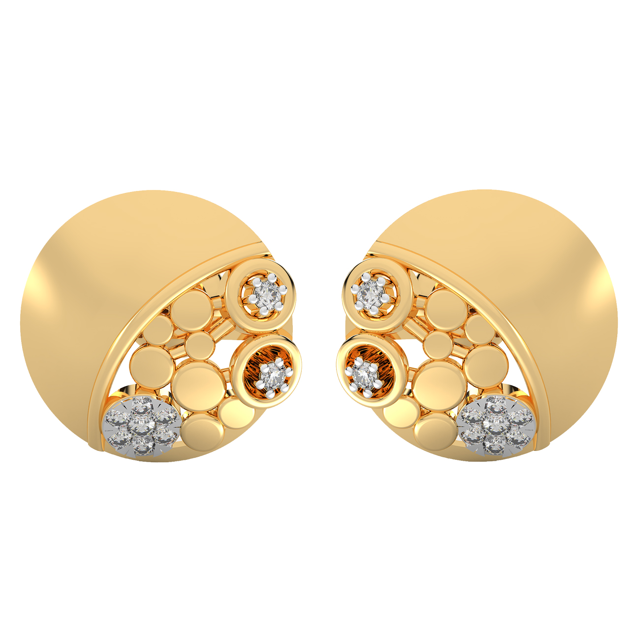 Oval Design Stud Earrings