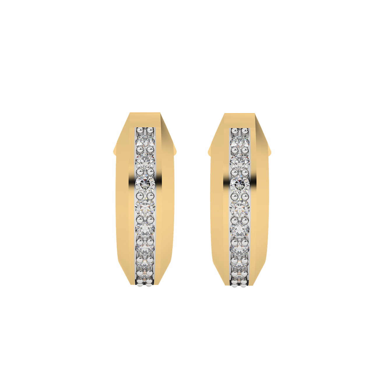 Gold Stylish Diamond Bali Earrings