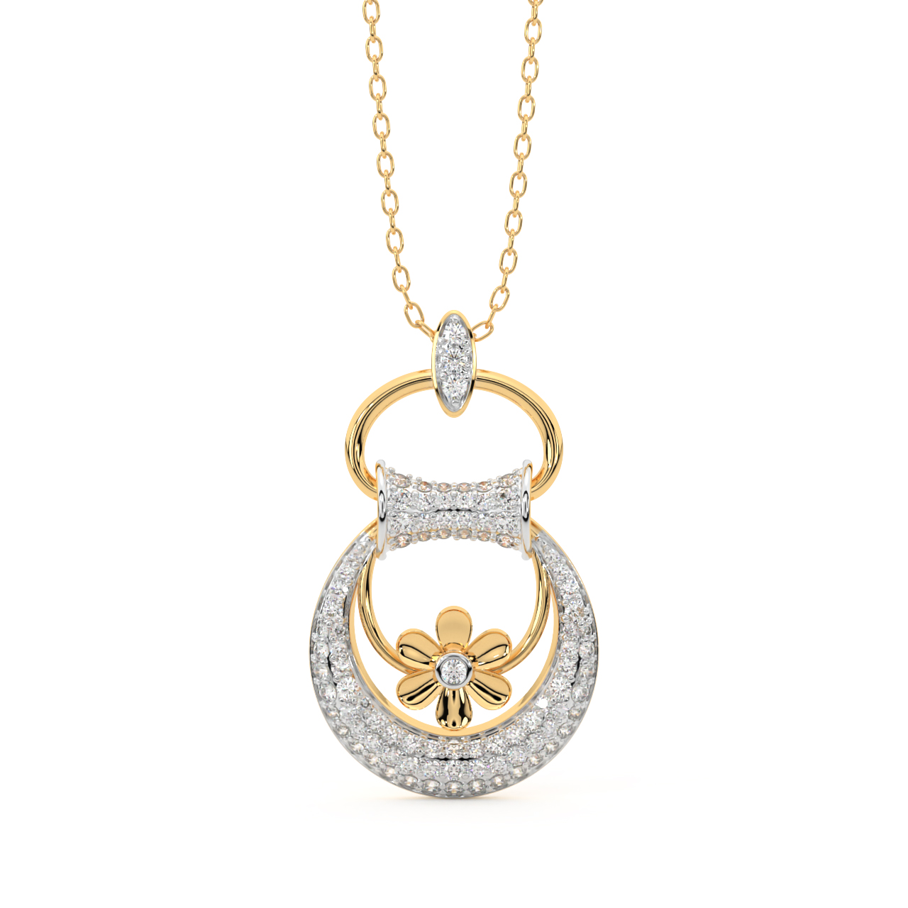 The Spherical Flower Diamond Pendant