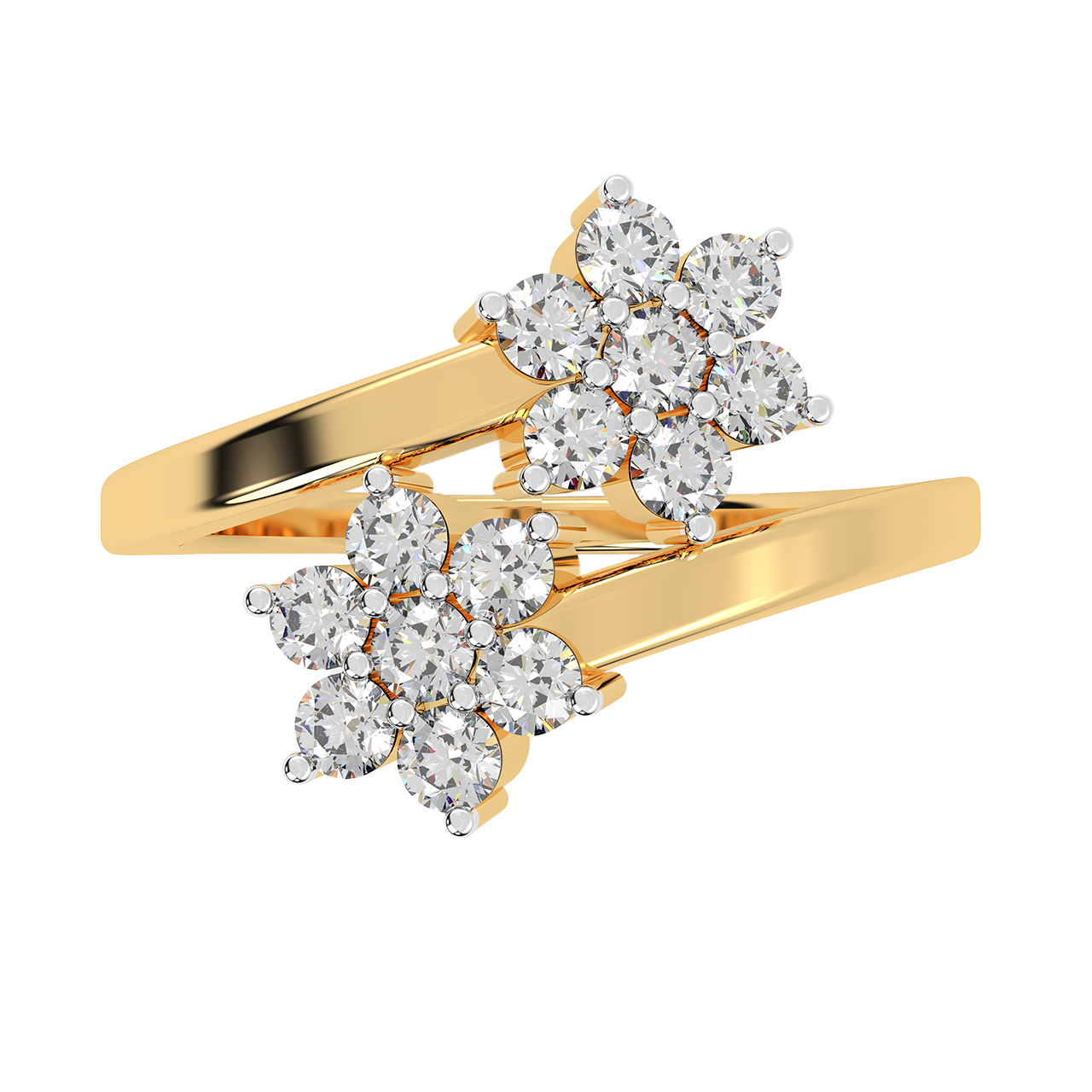 Flower Cluster Engagement Ring | Ouros Jewels