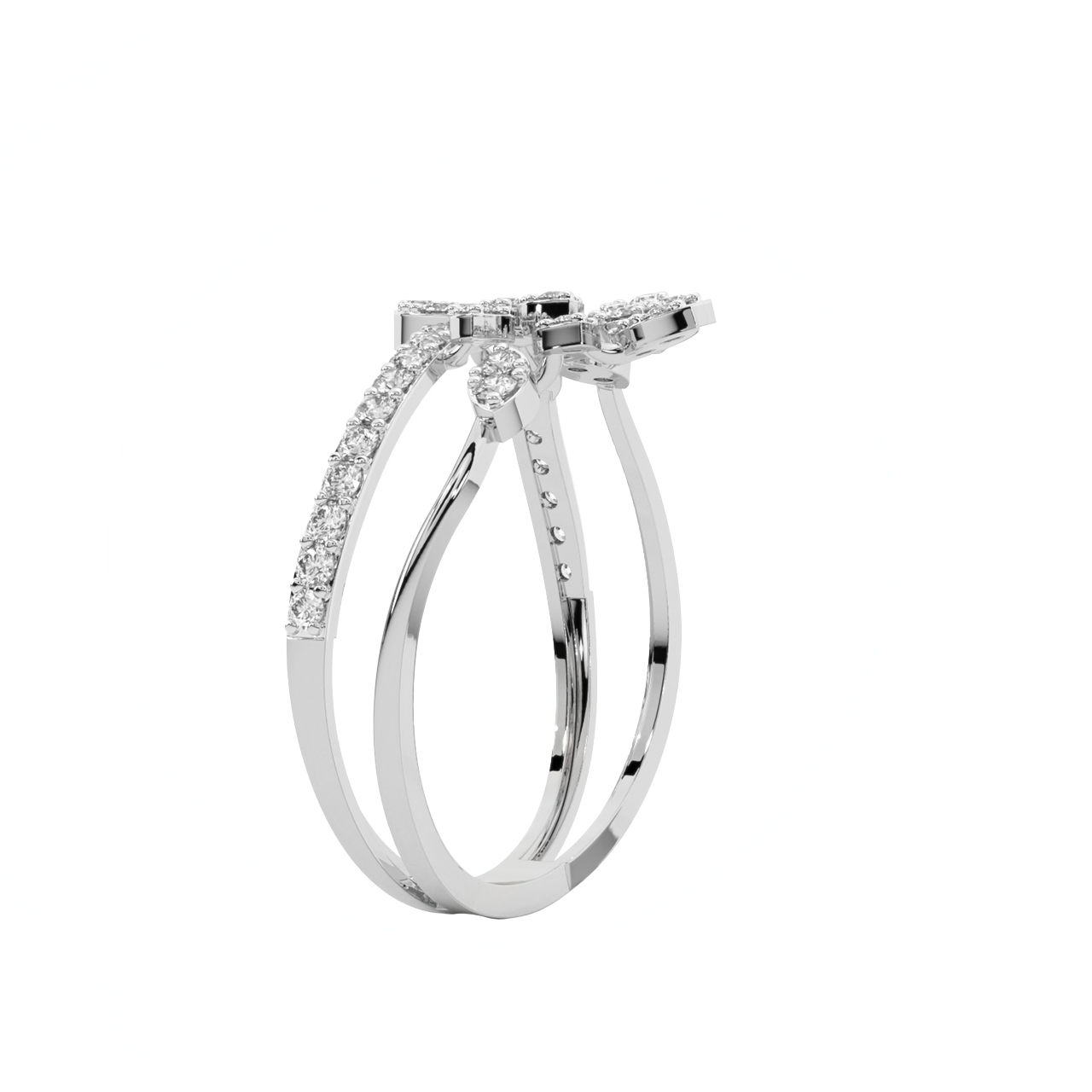Blooming Floret Diamond Engagement Ring