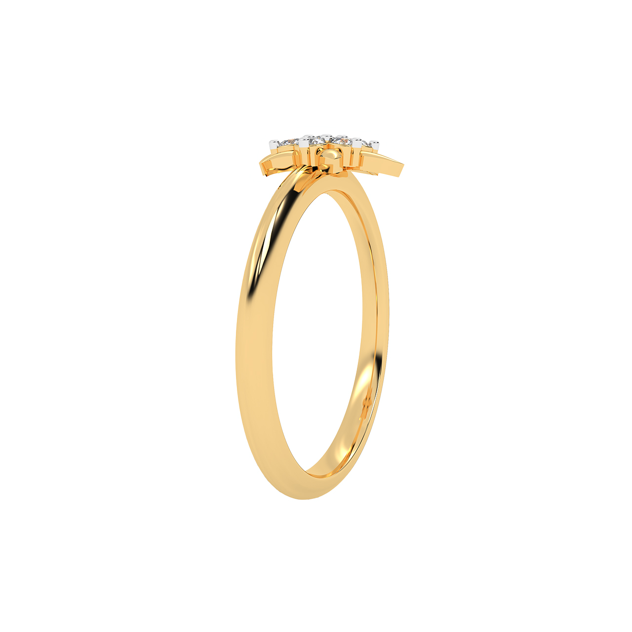 Gold Diamond Ring For Gifting