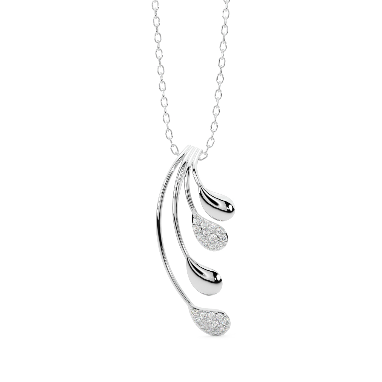 Winter Layers Diamond Pendant