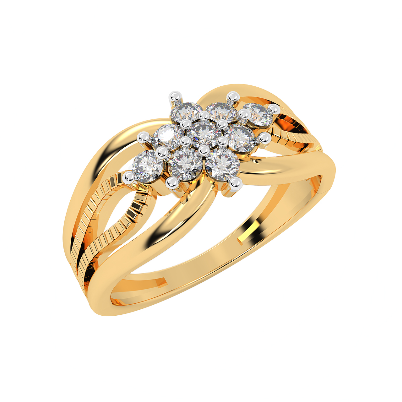Vogue of Flower Diamond Ring