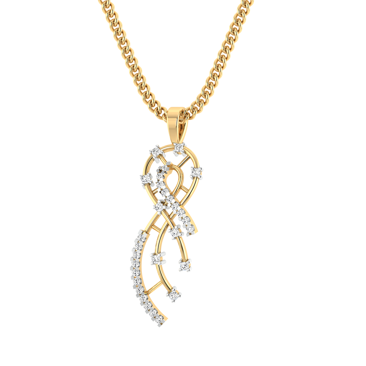 Melker Round Diamond Office Wear Pendant