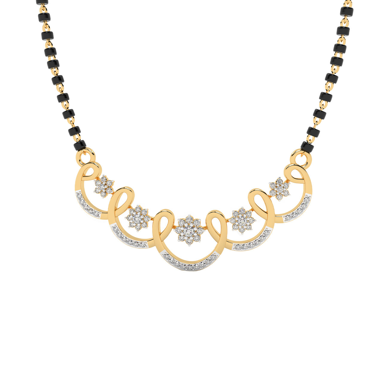 Star Design Diamond Mangalsutra