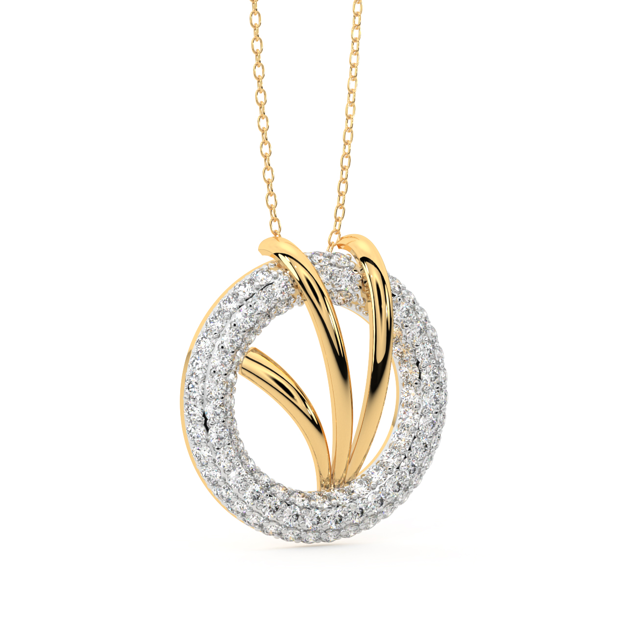 Into the Layers Diamond Pendant