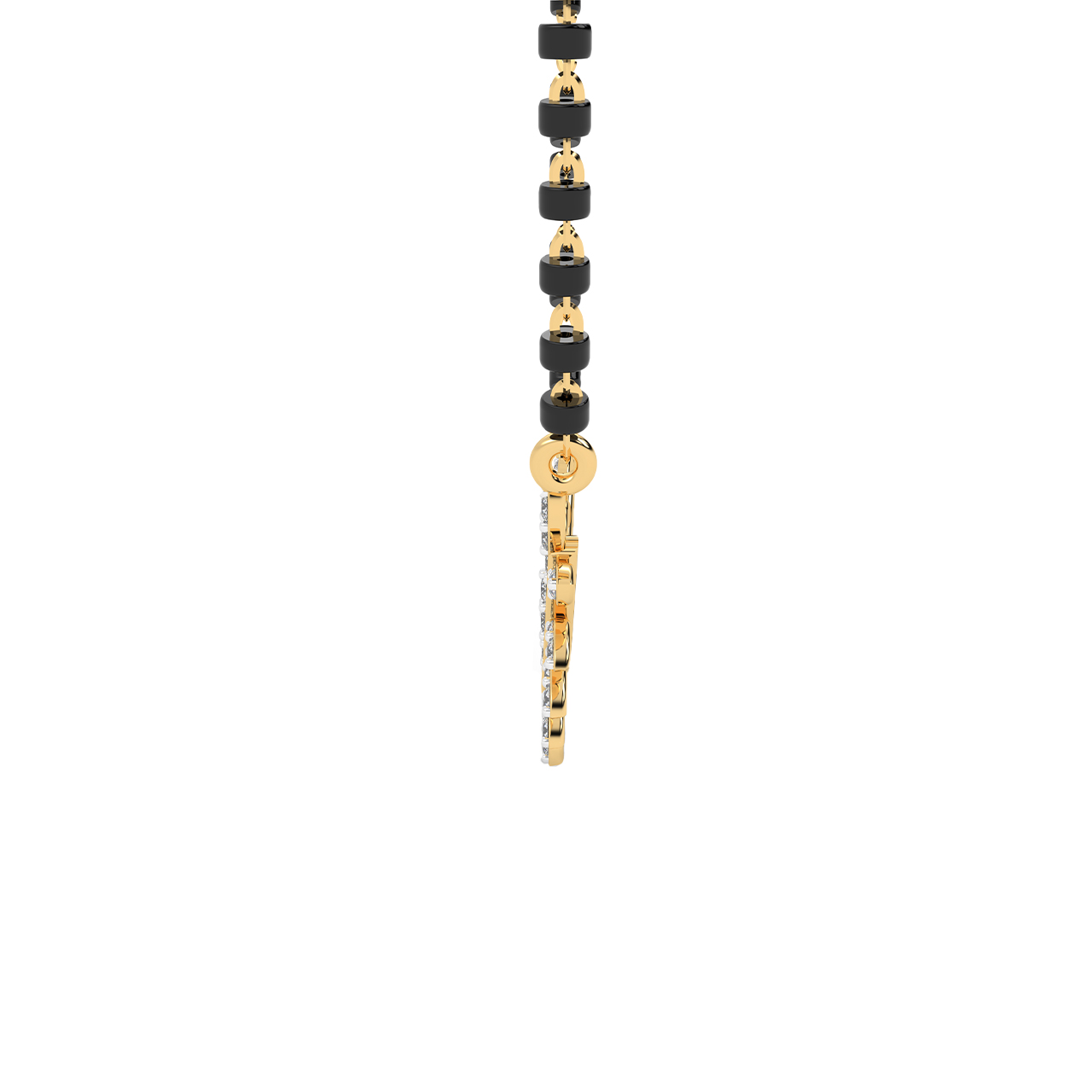 Leafy Design Diamond Mangalsutra