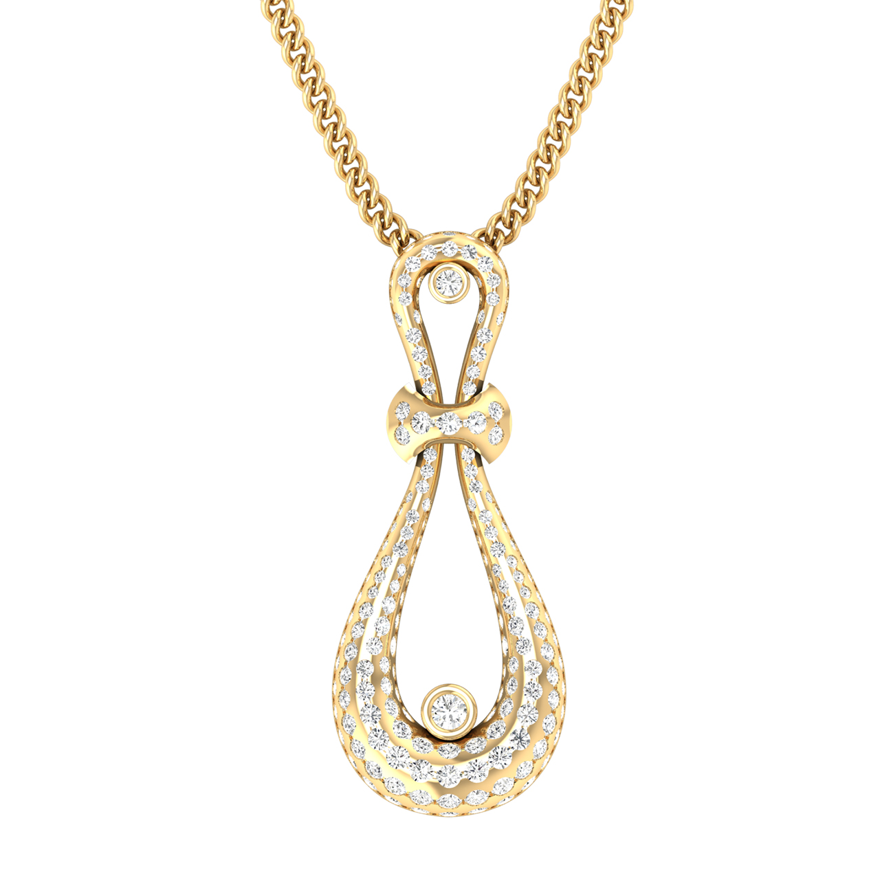 Sarah Round Diamond Office Wear Pendant