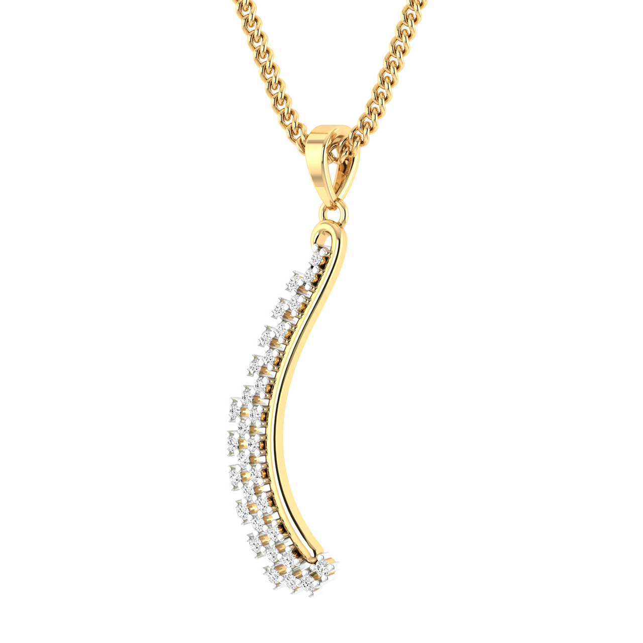 Sven Round Diamond Office Wear Pendant