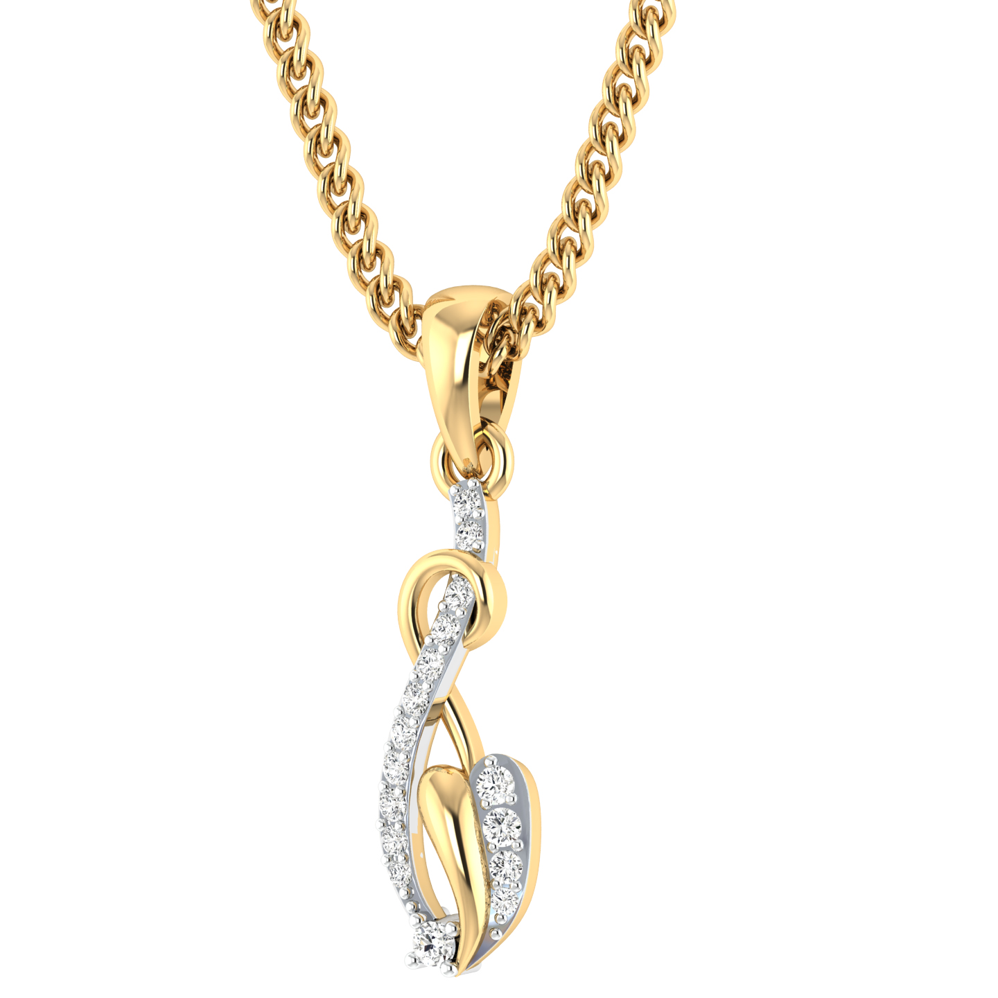 Sadie Round Diamond Office Wear Pendant