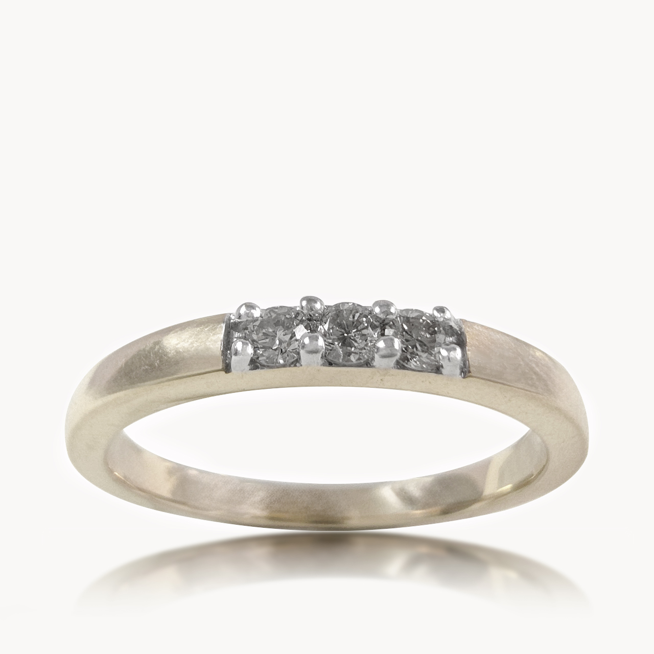 Three Stone Diamond Engagement Ring