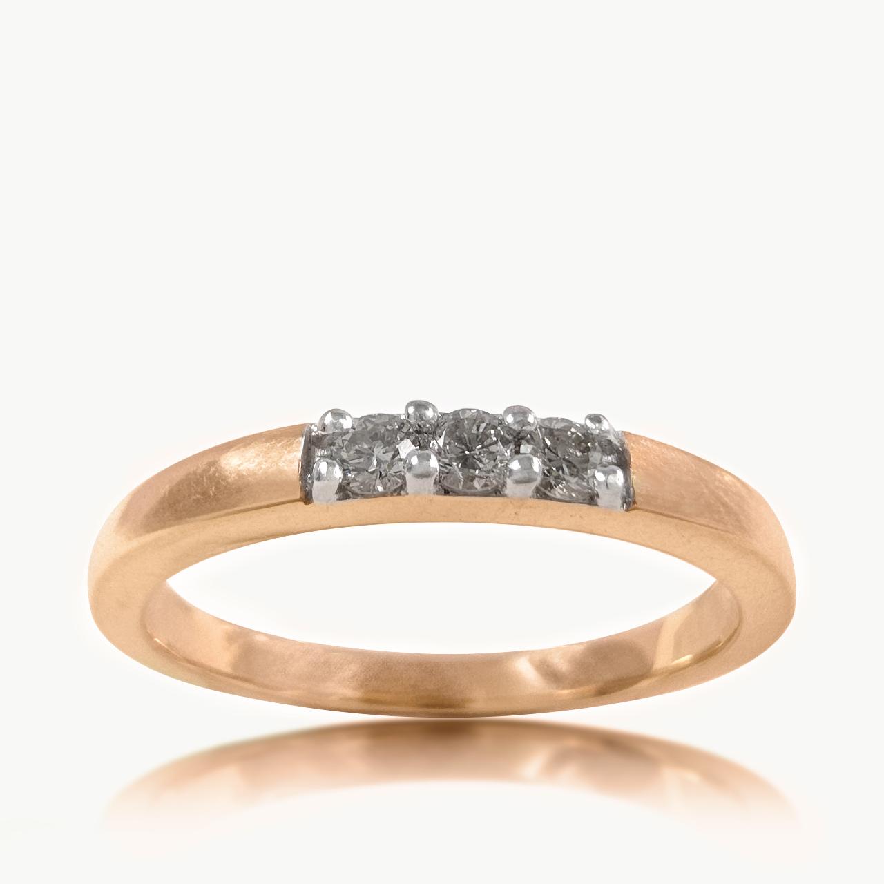 Three Stone Diamond Engagement Ring