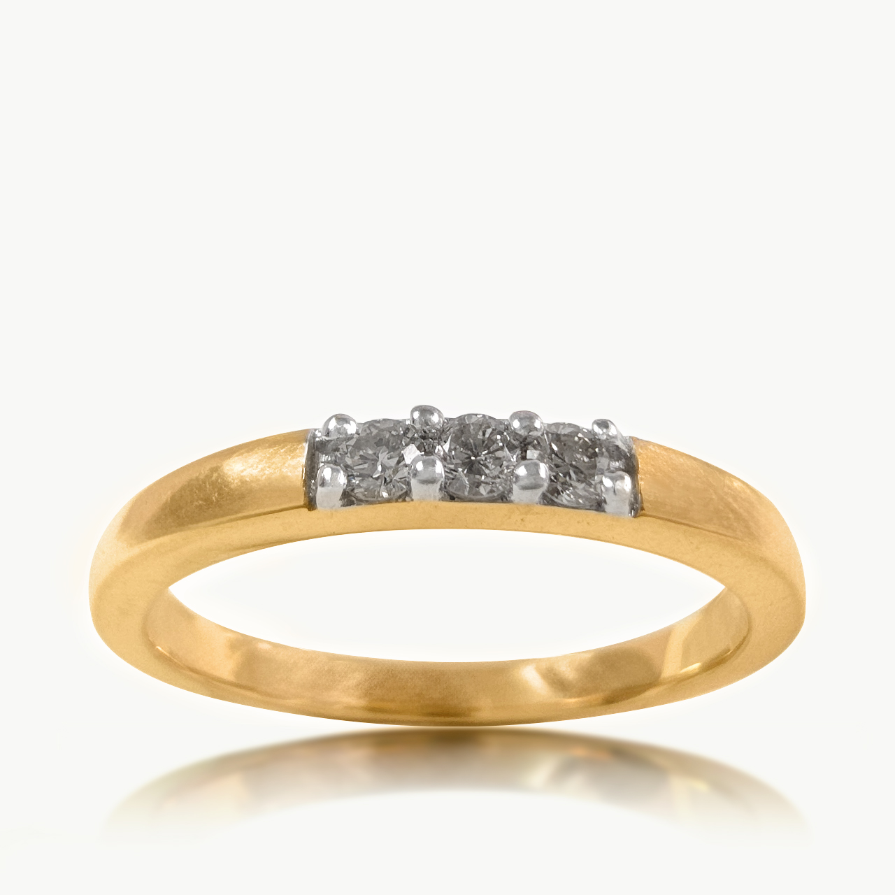 Three Stone Diamond Engagement Ring