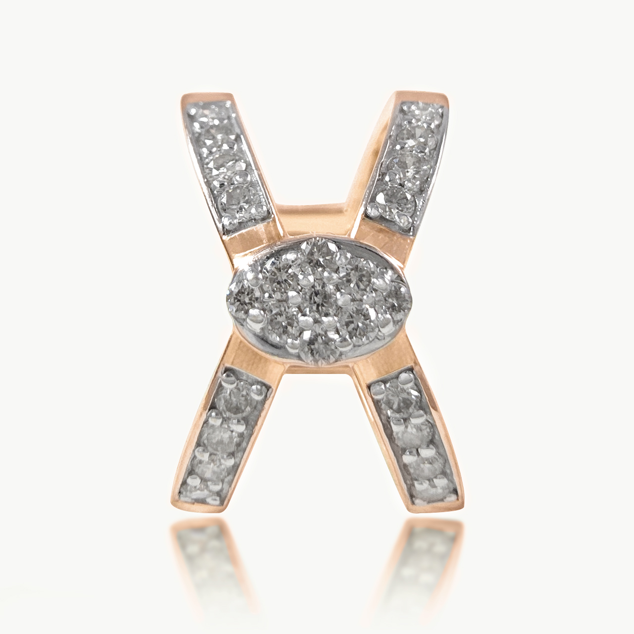 Avan Designer Cross Band Diamond Ring