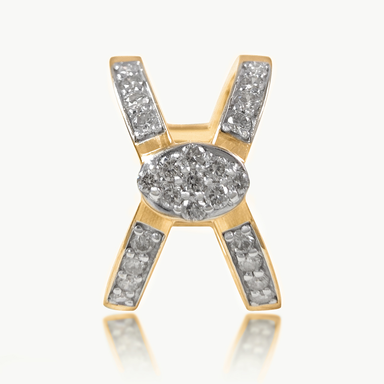 Avan Designer Cross Band Diamond Ring