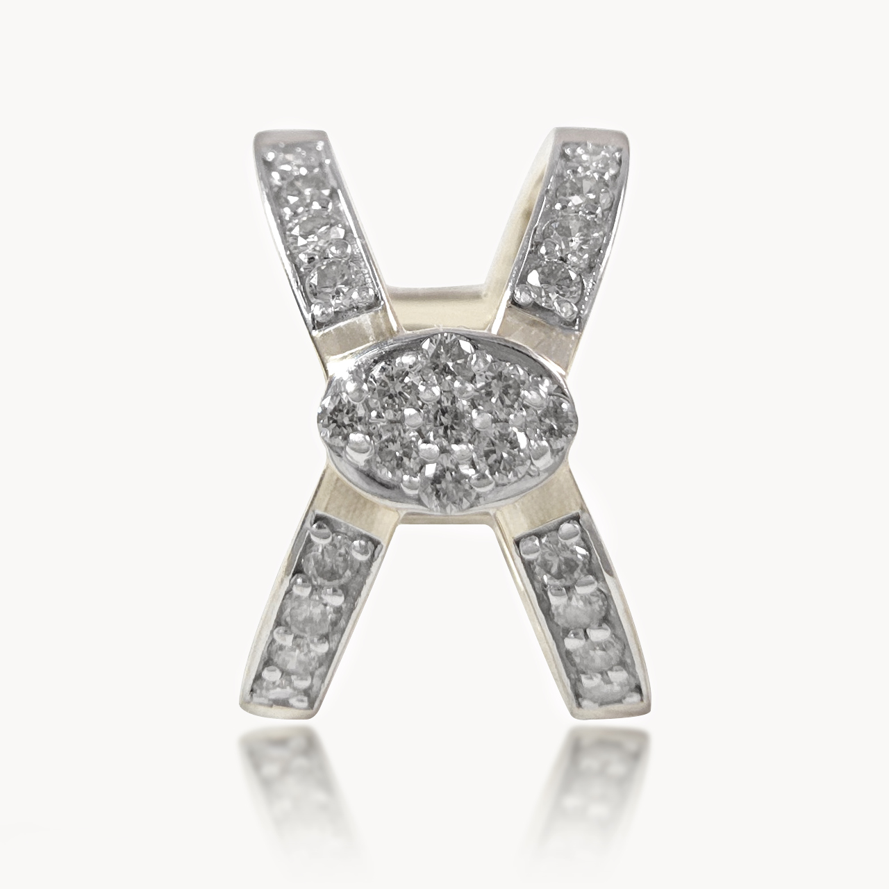 Avan Designer Cross Band Diamond Ring