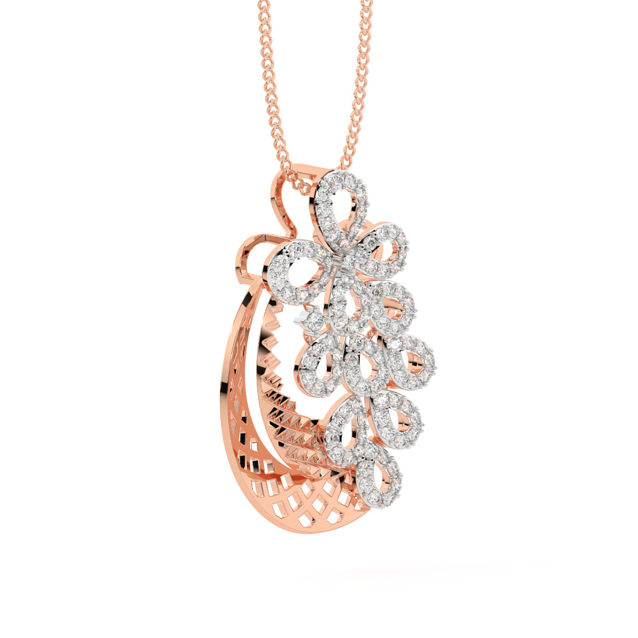 Asyrah Round Diamond Office Wear Pendant