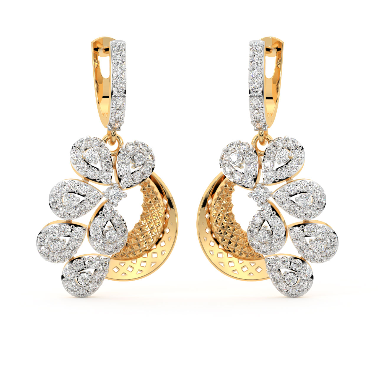 Lucia Round Diamond Earrings