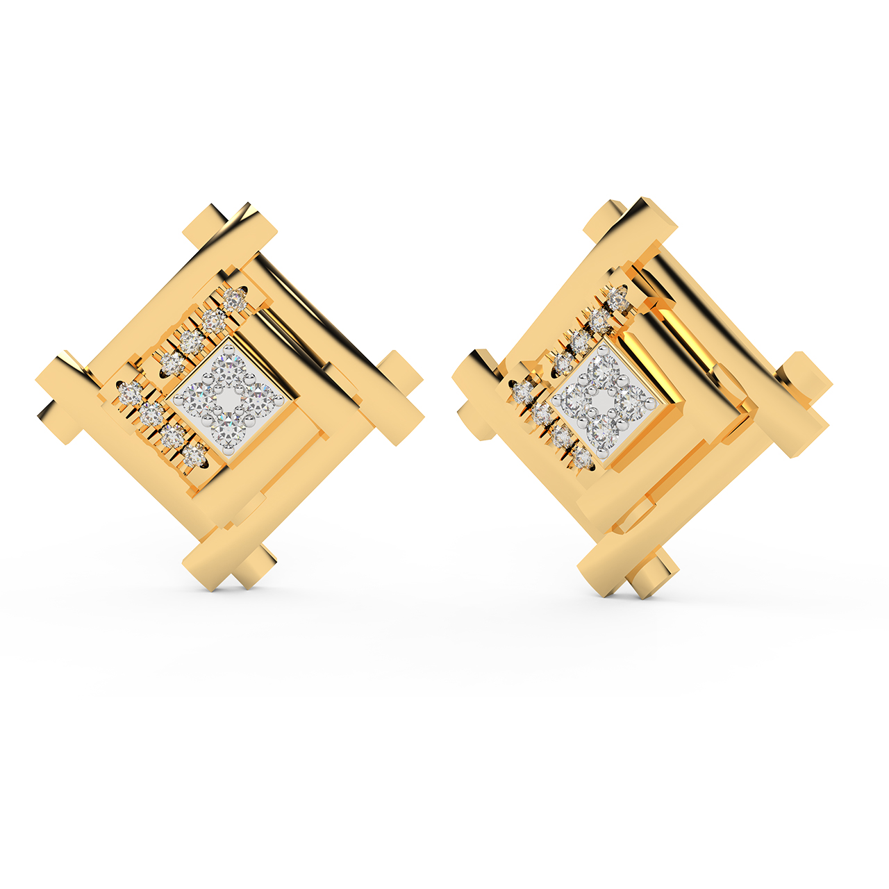 Touch of Glamour Diamond Stud Earrings