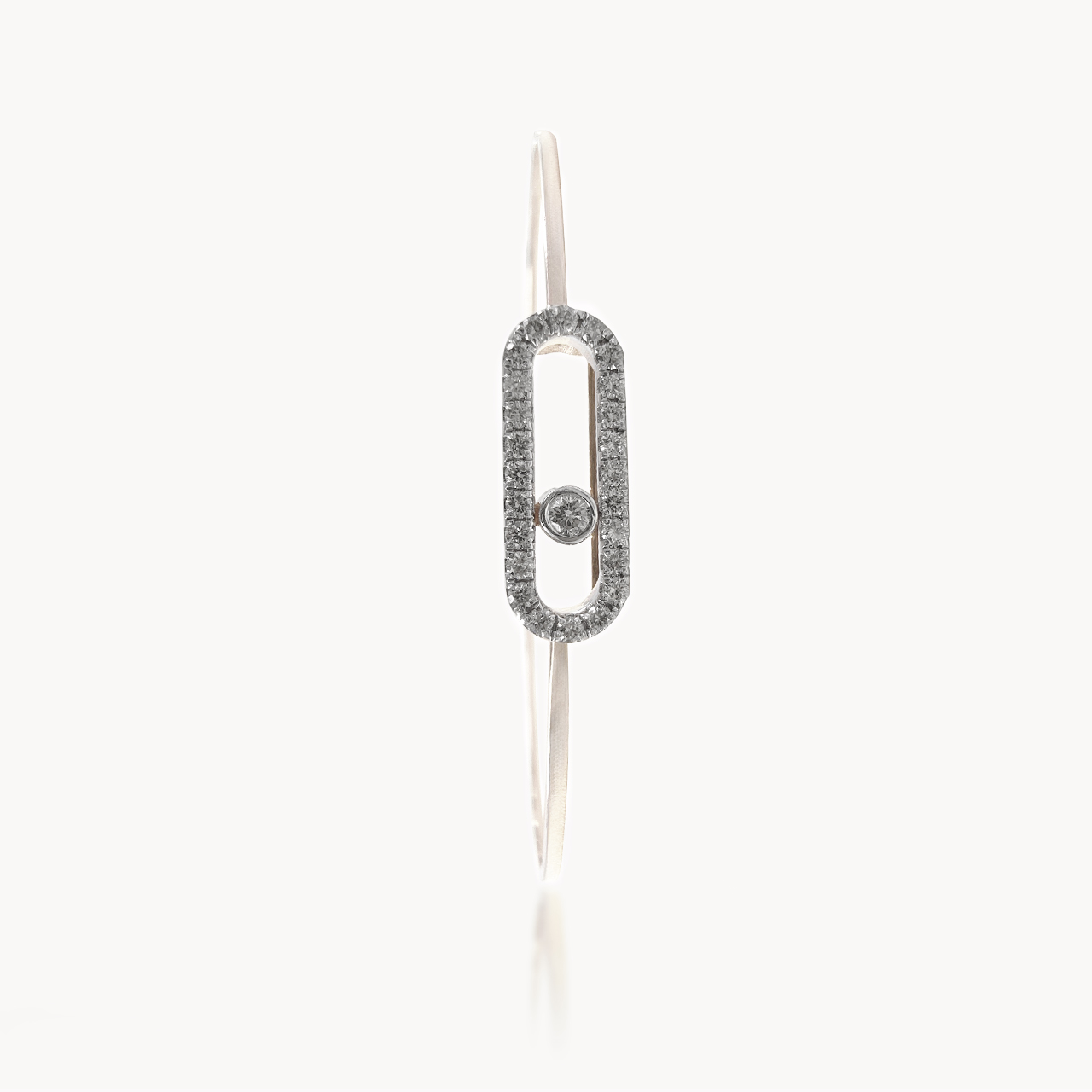 Hexagon Design Diamond Oval Bracelet
