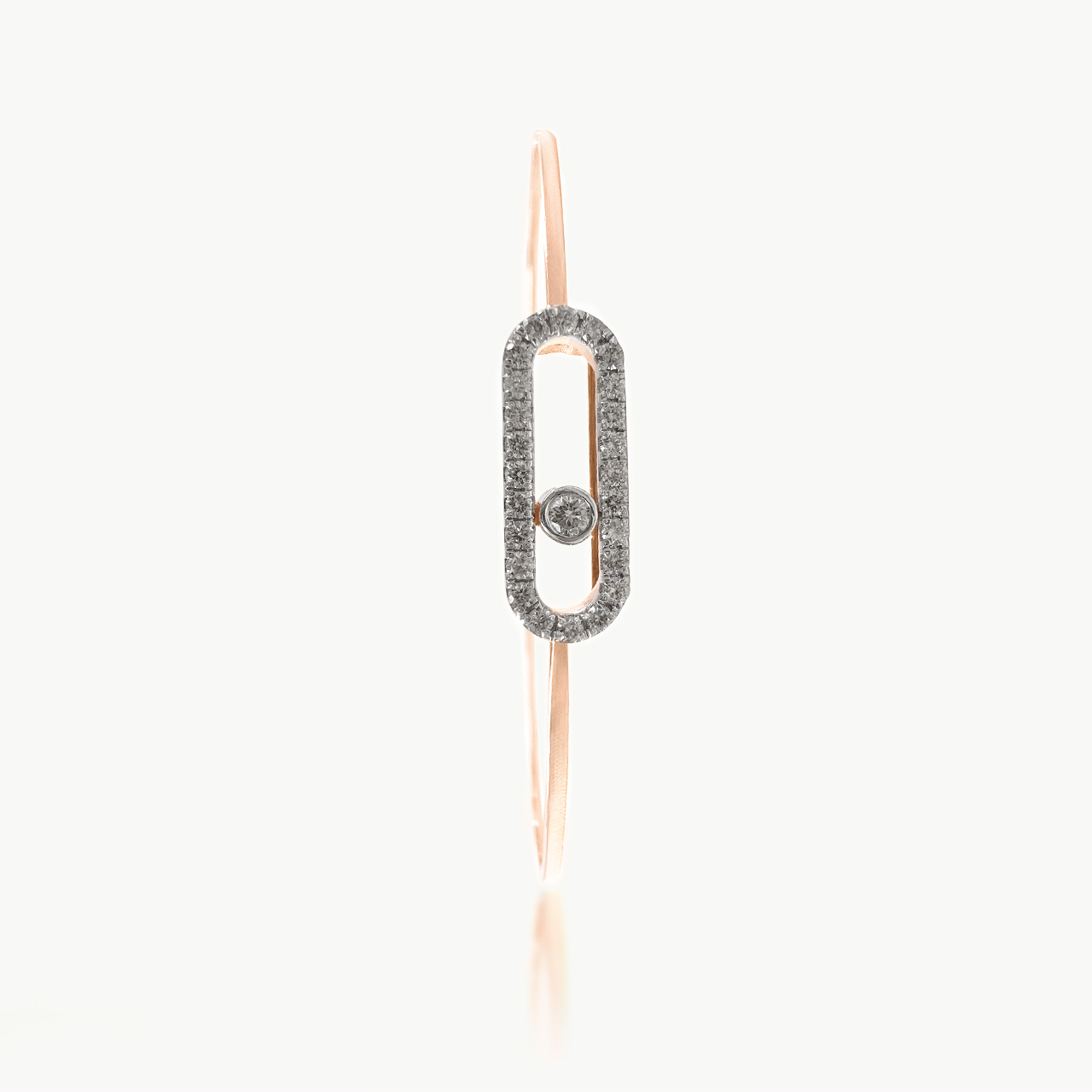 Hexagon Design Diamond Oval Bracelet