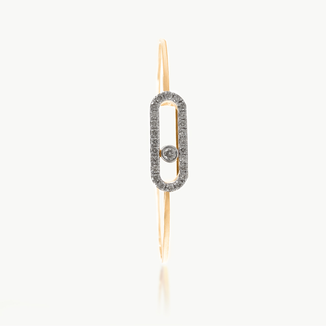 Hexagon Design Diamond Oval Bracelet