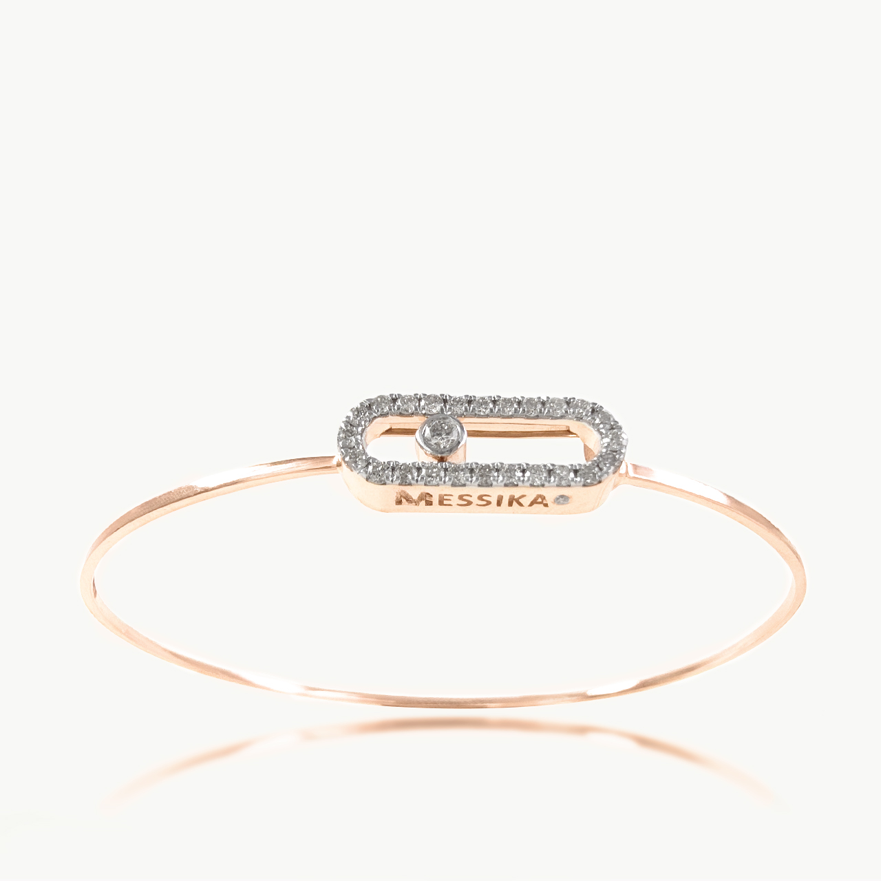 Hexagon Design Diamond Oval Bracelet