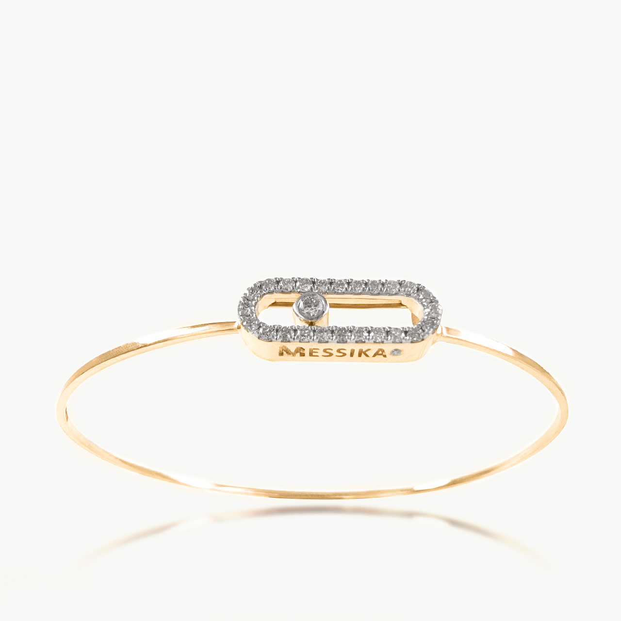 Hexagon Design Diamond Oval Bracelet
