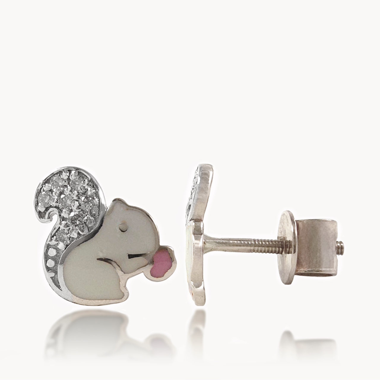 Squirrel Diamond Earrings