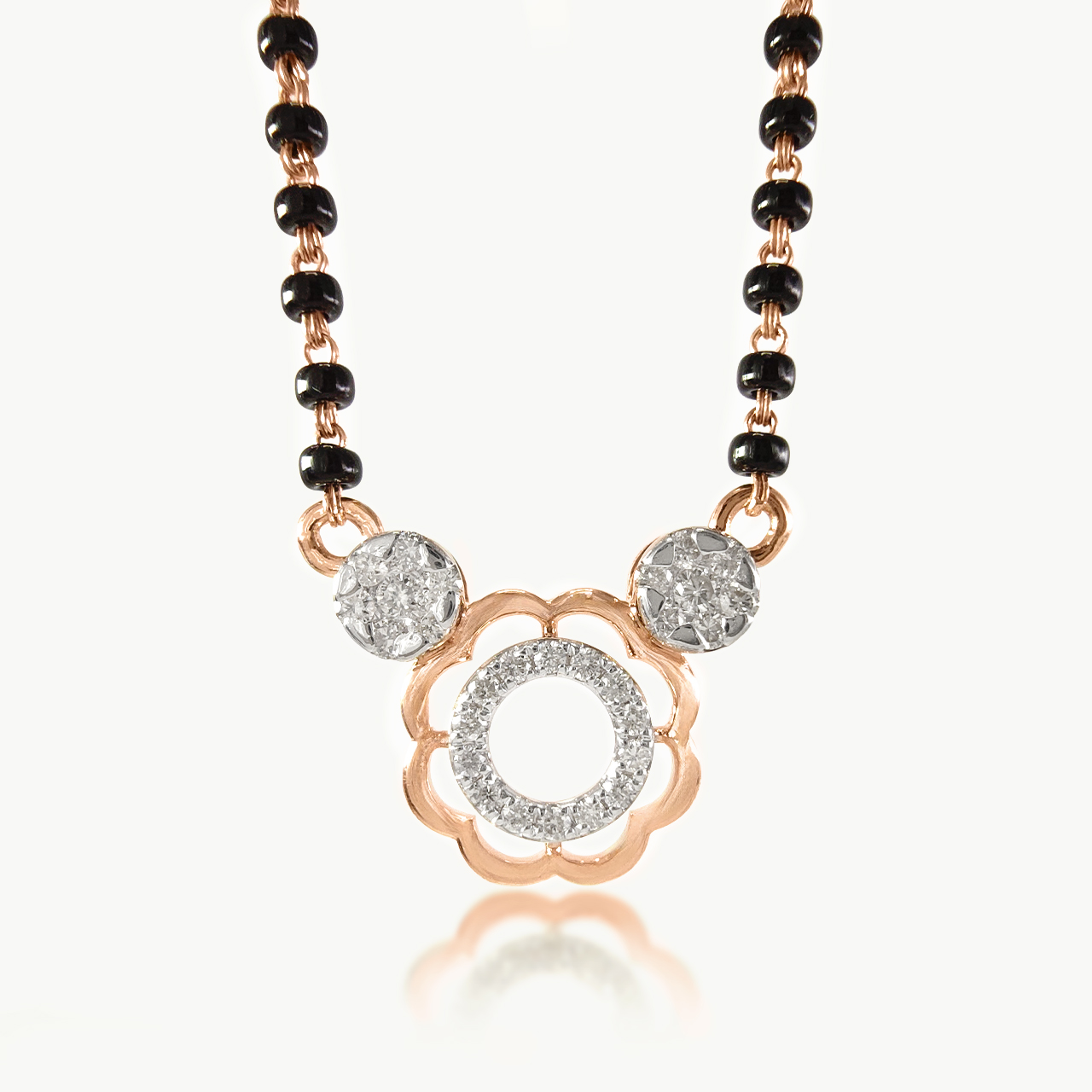 Zunaira Round Diamond Mangalsutra with Chain