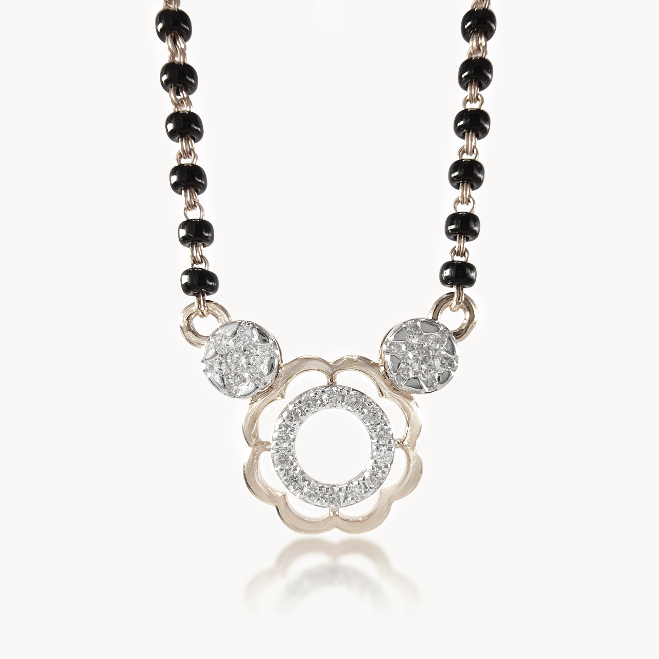 Zunaira Round Diamond Mangalsutra with Chain