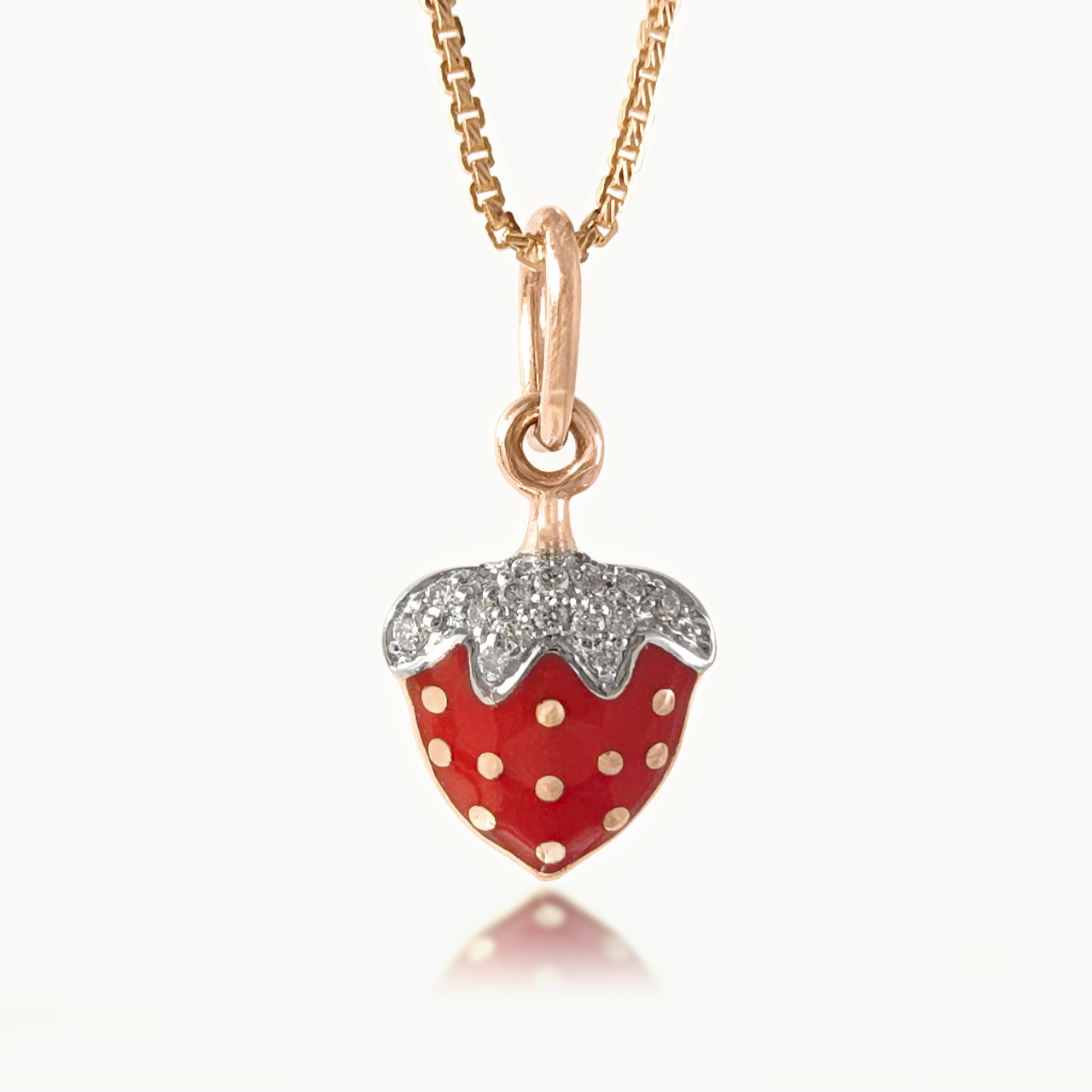 Strawberry Diamond Pendant