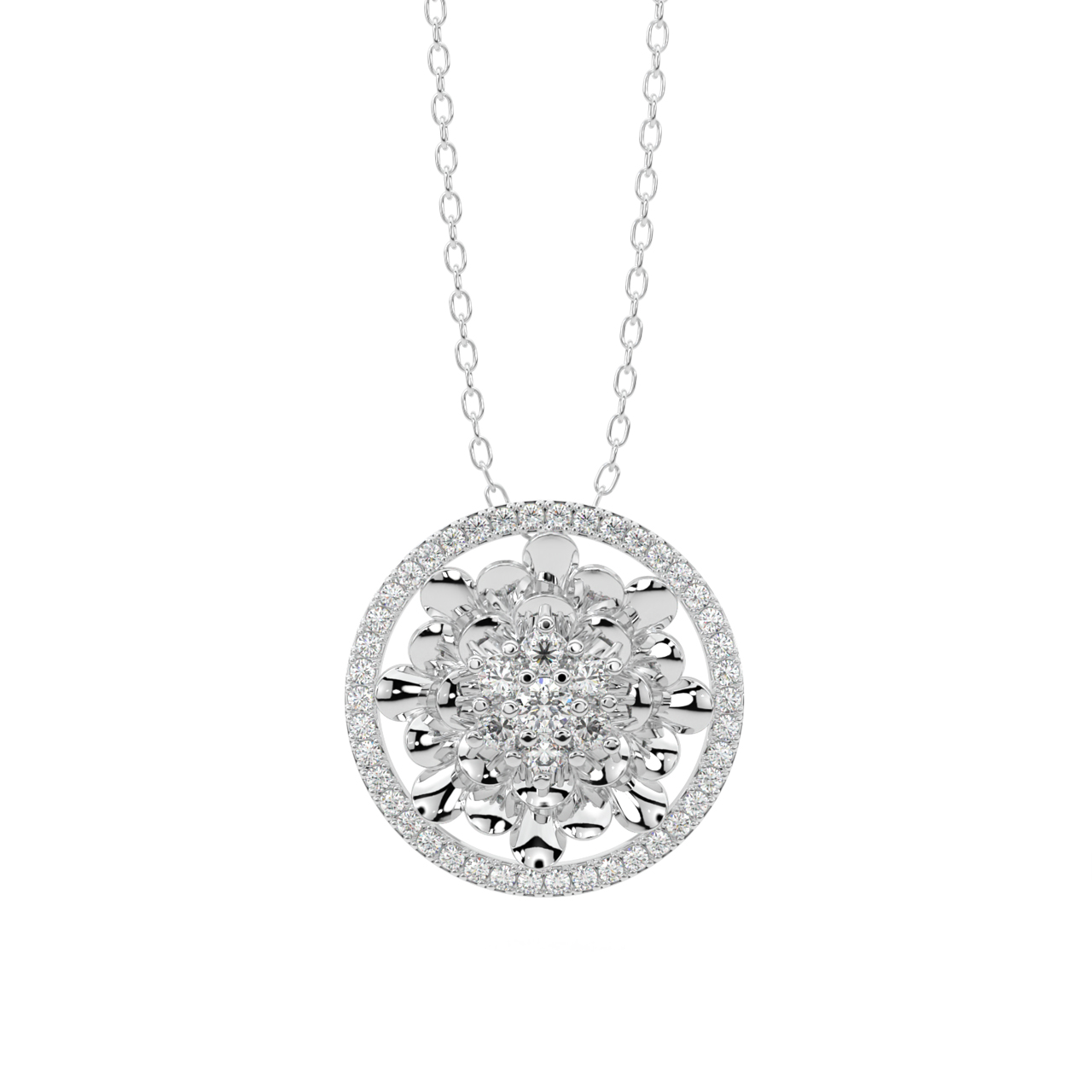 Buy Sphere Floral Diamond Pendant Online