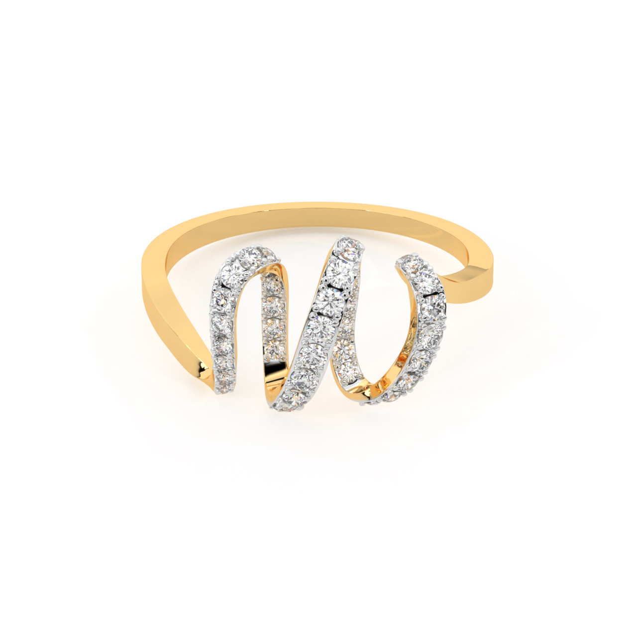 Gold Sparkling Embrace Ring