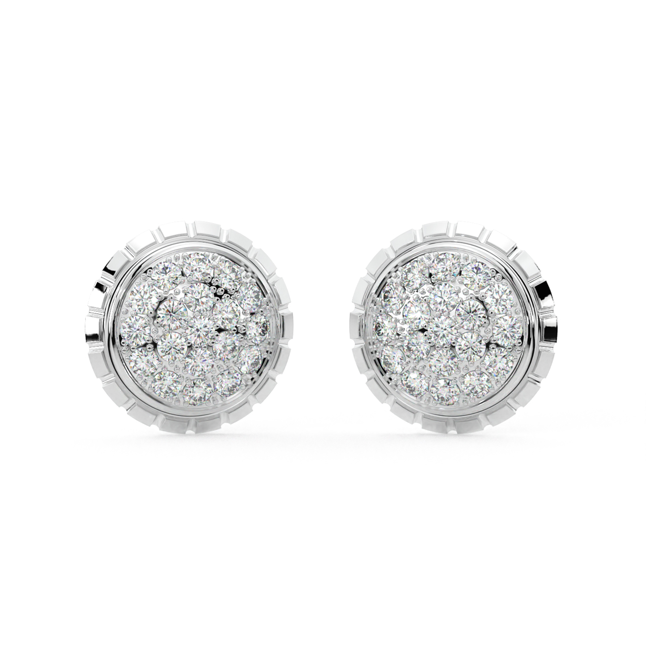 Embrace Round Diamond Stud Earrings