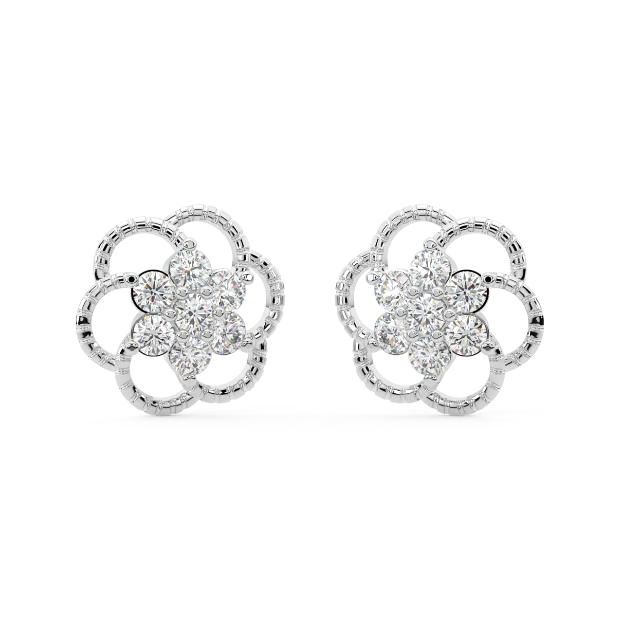 Daisy Diamond Stud Earrings