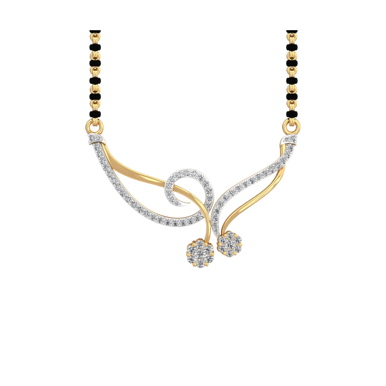 Halona Round Diamond Mangalsutra 