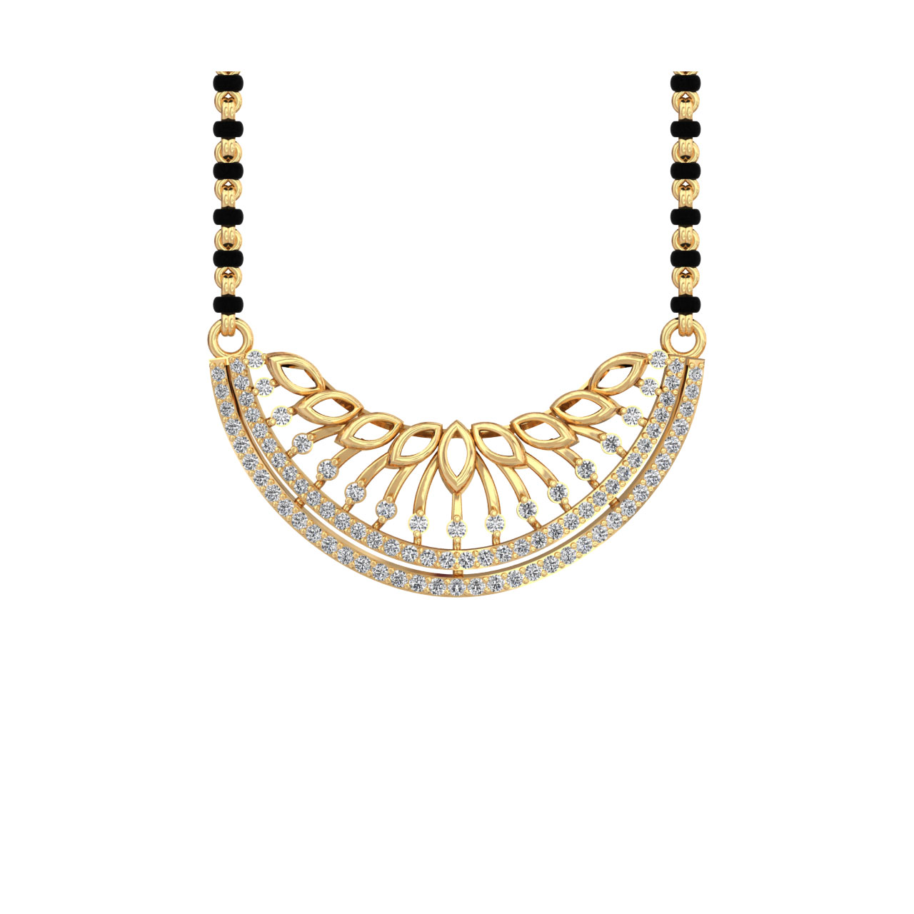 Viviana Round Diamond Mangalsutra 