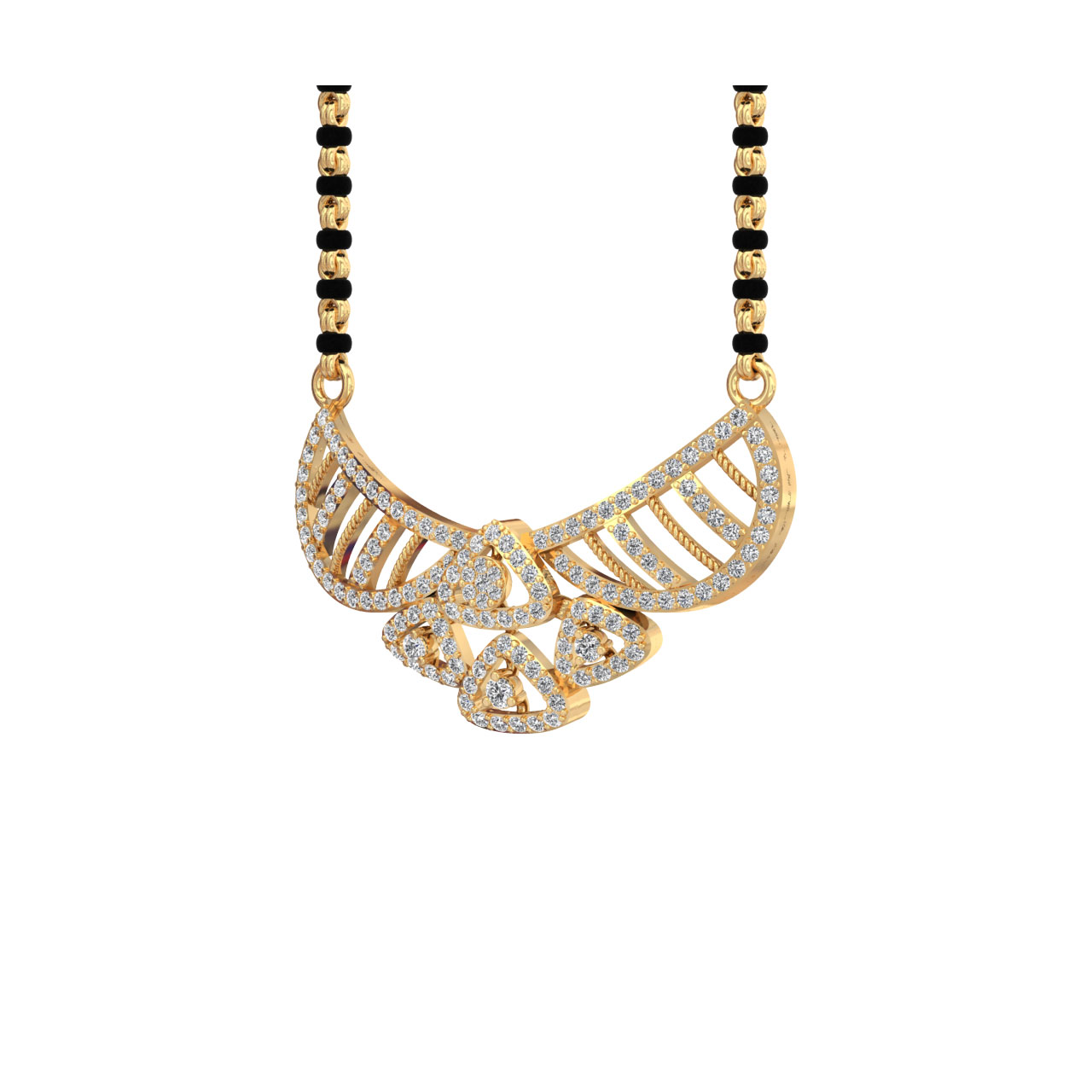 Paola Round Diamond Mangalsutra 