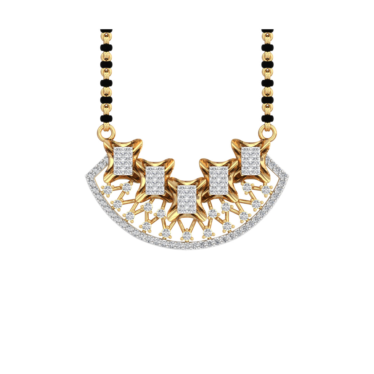 Paxe Round Diamond Mangalsutra 