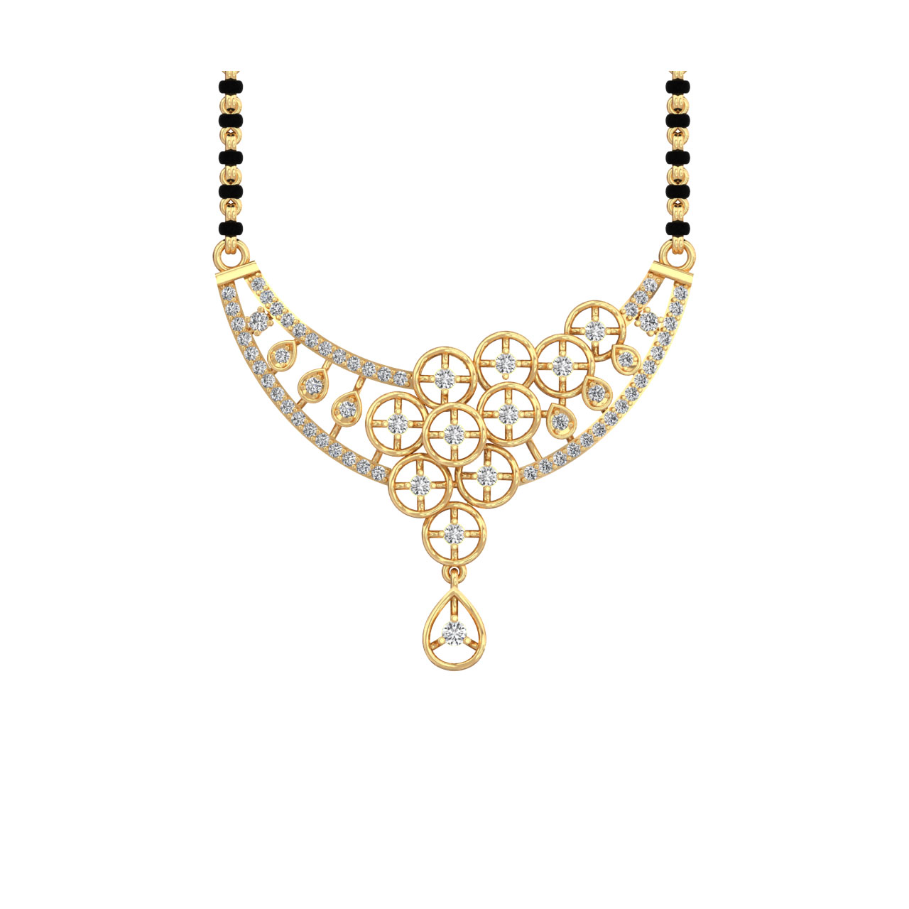 Peyton Round Diamond Mangalsutra