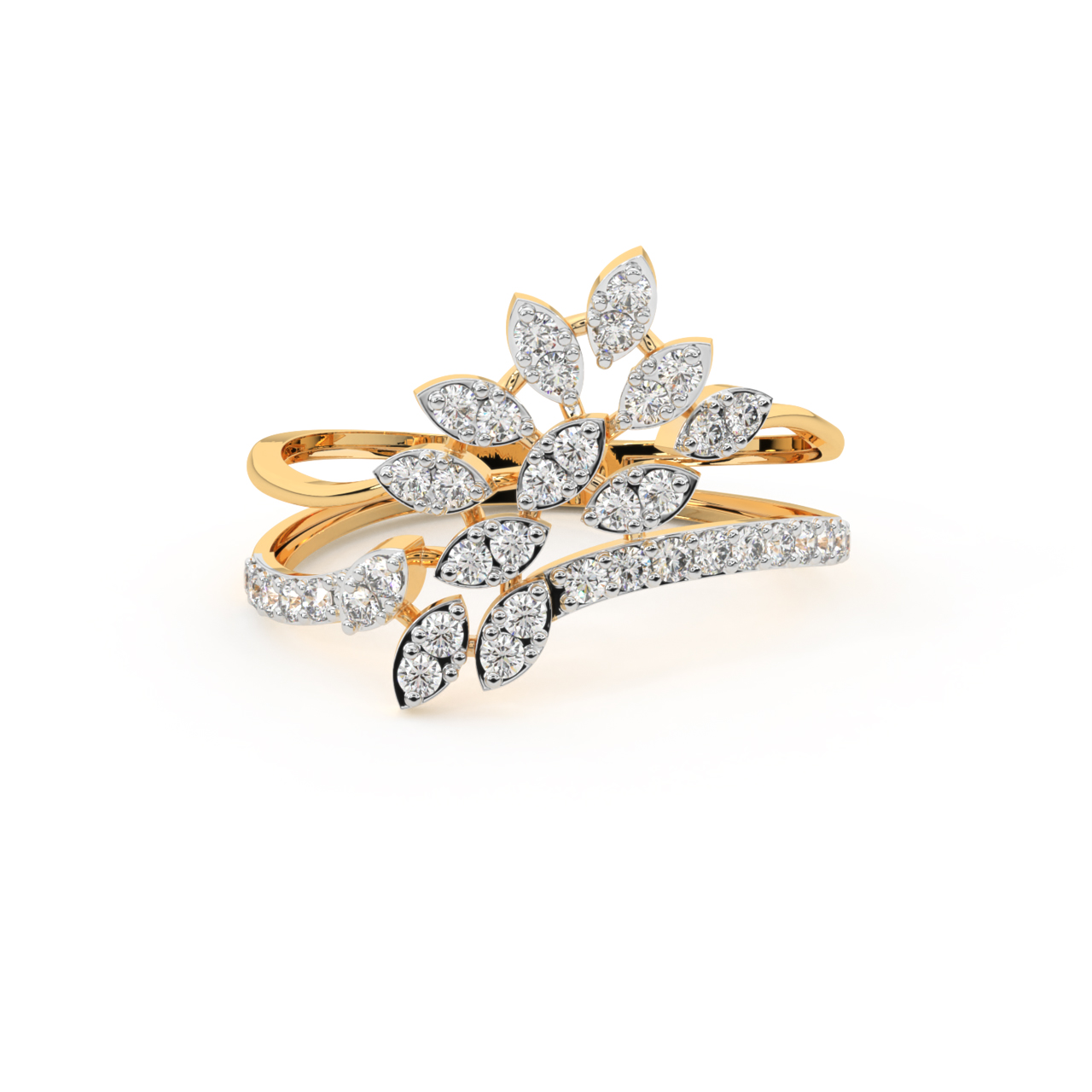 Blooming Floret Diamond Engagement Ring