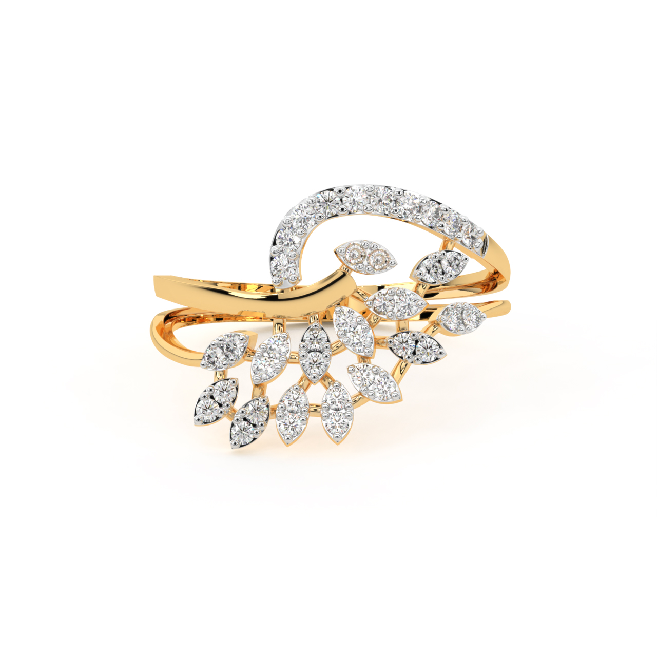 Blossom Leaf Diamond Ring