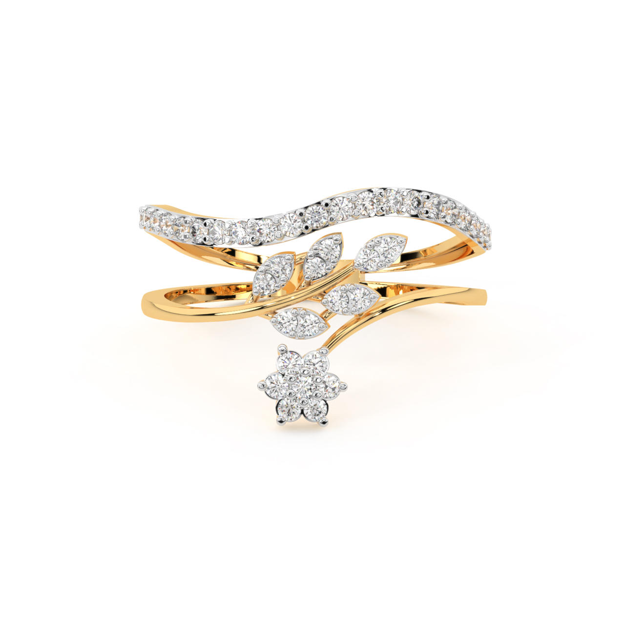 Twinkling Round Diamond Engagement Ring