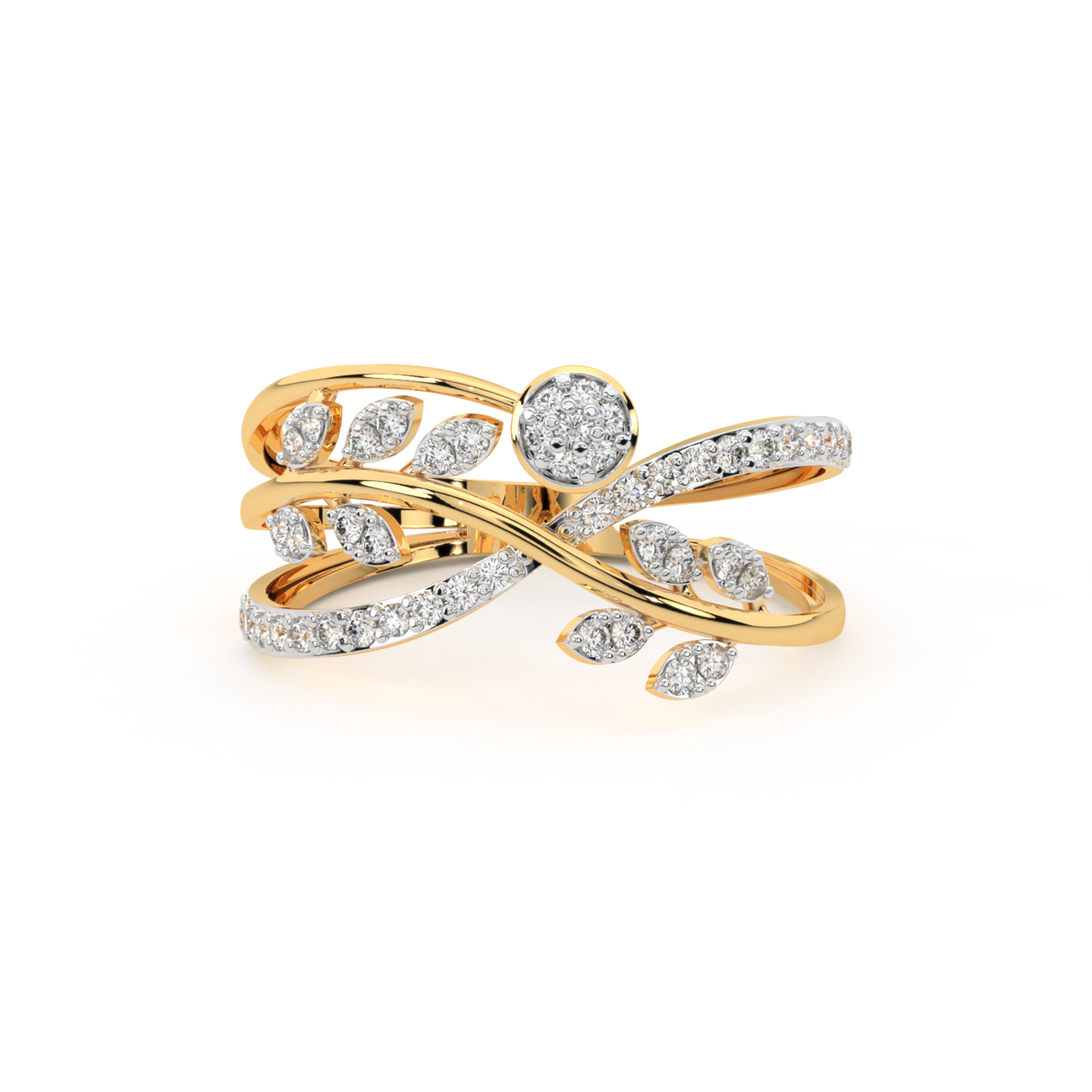 Gold Classic Shimmering Diamond Ring