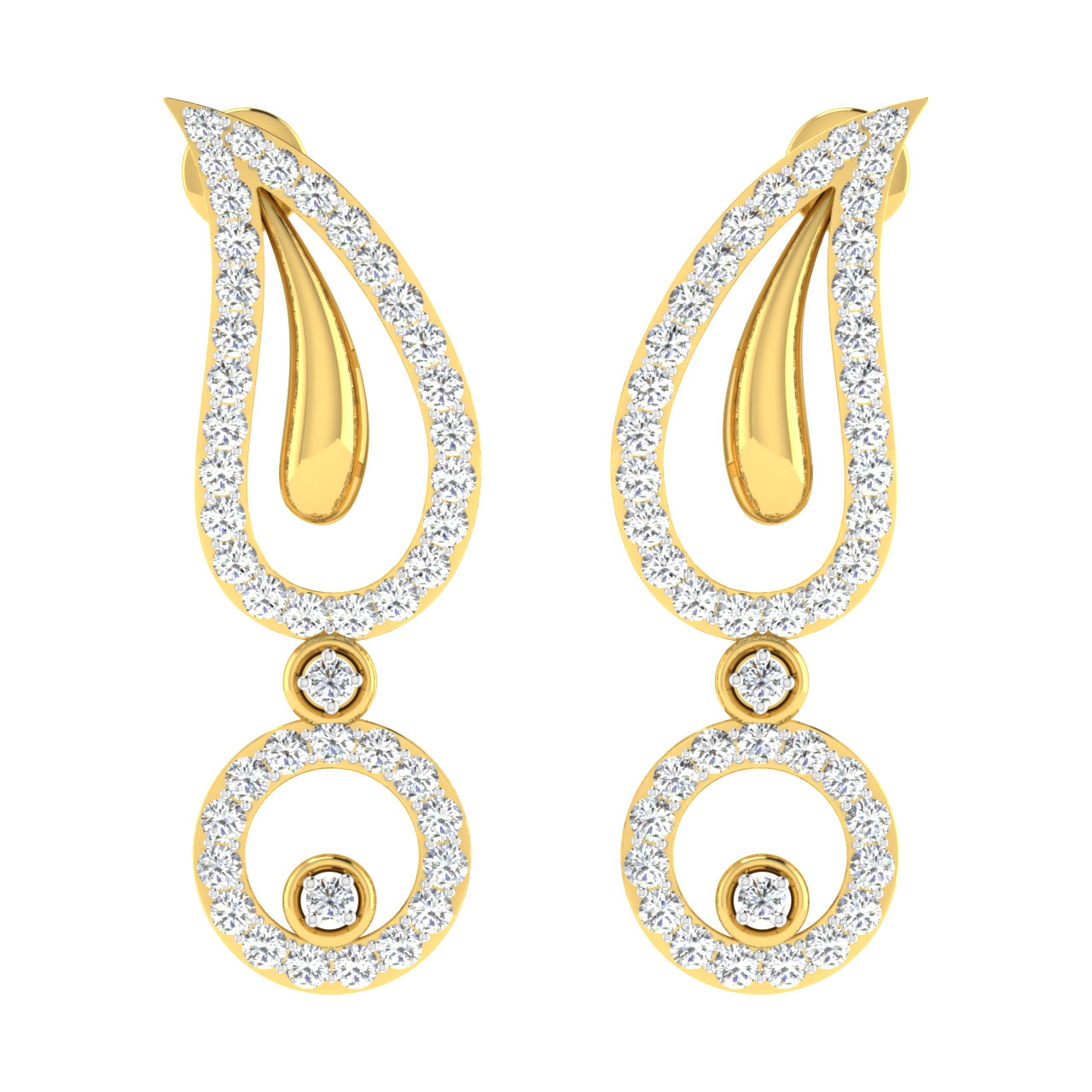 Loretta Round Diamond Earrings